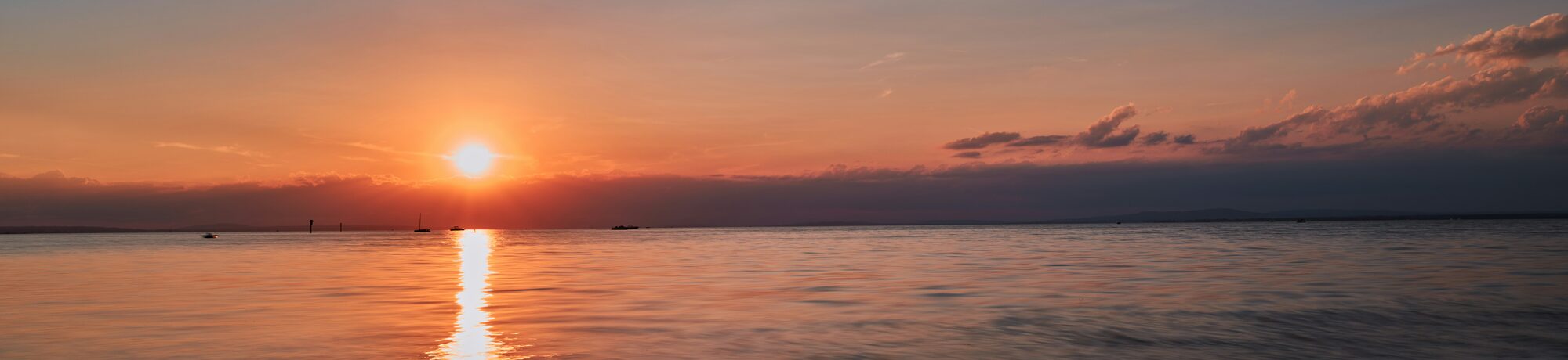 Sonnenuntergang über dem Bodensee